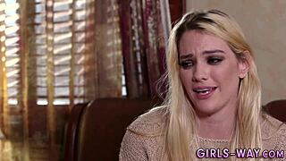 Blonde Lezzies Tribbing and Scissoring in Hot Action