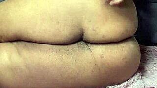 ebony bbw toys her fat hairy pussy solo
