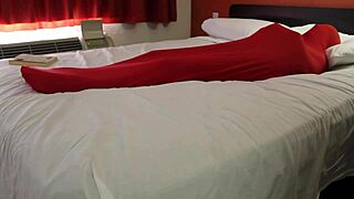 Redhead Freyja bound tight in wrapped bondage