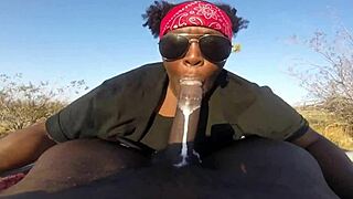 Public soul sucking with ebony babe... unreal thrill!!