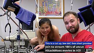 Freshman raya nguyen orgasms under doctor's vibrator