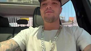 Novinho Sucks Client's Monster Cock In Car