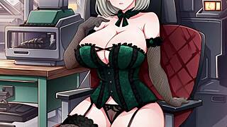 Blonde domina queen mary gives instructions in anime style