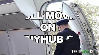 Perv pilot gets blowjob from teen in pov 😈