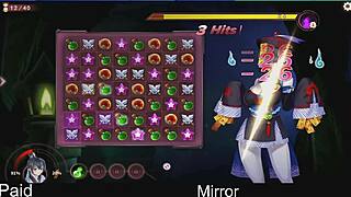 In the mirror, a cute anime character explores dating adventures.