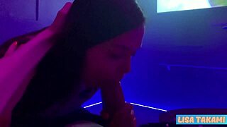 watch lisa takami give pov blowjob to cumshot
