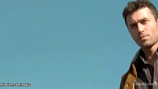 Cowboy bangs blonde while asian slave watches!