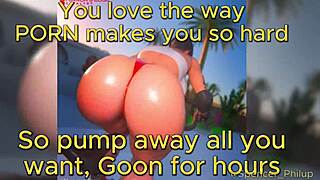 Animated Babe Encourages Gooning with Big Tits and Ass