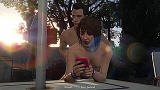 In gta v porn, paparazzo gets blowjob pov sex