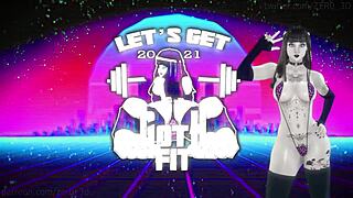 Let's Get Goth with Fit Futa and Female in 3D Action