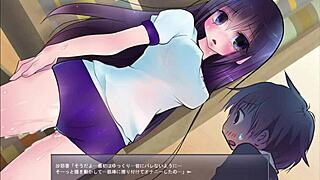 Hentai game: In the anime video, nude girl reflects her exhibitionist behavior