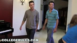 Young sorority teens haze the frat pledge in wild party.