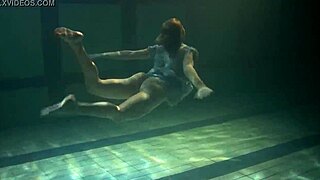 Look at those big bouncing tits underwater in the pool!