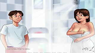 Summertime Saga Hot Bathroom Bang With Group Blowjob Episode 4 13