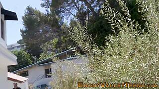 Black 19yo teen sucks cock in HD.