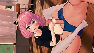 Anya Forger Teases With High Socks Handjob