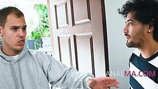 Wife acts like a cougar on the streets, taking every guy's cock in anal group fucking