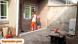 He Caught Her Sweeping In Backyard And Gave Her Sweetest Fuck Ever!