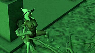 White Queen Fucks Snow Elf in 3D