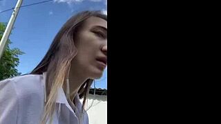 Ki-Sim Sucks Stranger's Cock On Street Pov