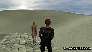 3D Cartoon Babe Performs 69 Blowjob Before Outdoor Hardcore Sex