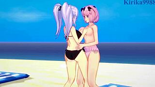 Yagy And Hibari Intense Lesbian Play And Futanari Sex In Senran Kagura Hentai