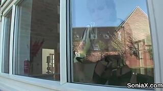 Sonia, the unfaithful British milf, shows her huge tits