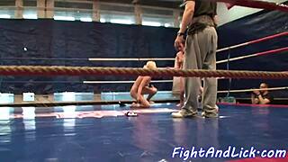 Roundass wrestling lezzie gets groped in tattooed european babe catfight with amateurs.
