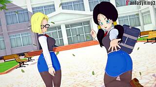 Android 21 catches Gohan and Android 18 at the university. What happens next?