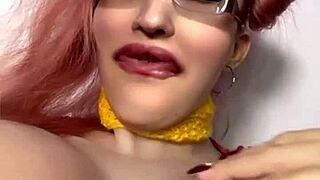 Goddess in glasses gives jerk off instructions.
