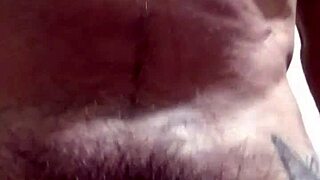 Guy strokes himself in a sensual solo moment