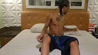 Pretinha sits hard on big black cock, feeling it deep inside