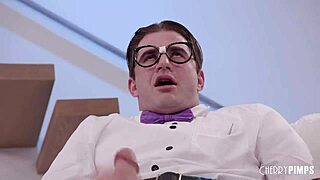 French milf stepmom surprises nerdy Nathan Bronson with a wild ride
