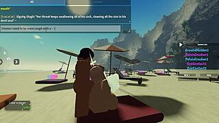 Sucking Huge Monster Cock On Beach In Roblox