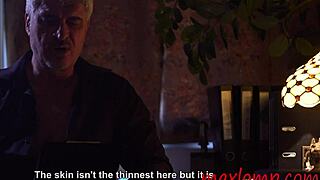 Sexy milf getting whipped on her back during bdsm