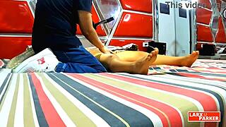 peruvian young 18+ perla rica gets full body massage with fingering in vagina