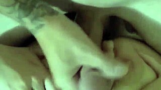 Wife receives cum on her tits