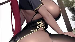 Asian Teen in Kimono Shows Big Tits and Ass Hardcore