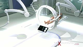 Hot Shemale Sex Cyborg Plays With Blonde In Surgery