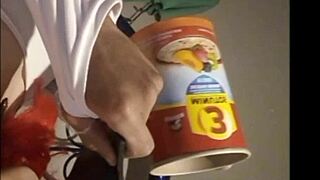 Watch this shemale prostitute drink urine in two videos?