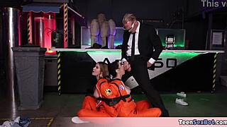 What happens when two busty milfs tackle horny scientist?