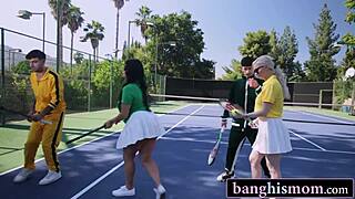 tennis match turns into steamy milf foursome