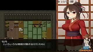 kunoichi peony fights and gets groped in hentai game!