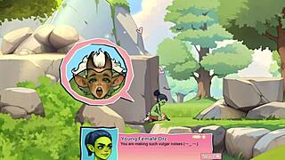 Horny Female Orc Face-Sits Lucky Young Boy In Intense Nature Game