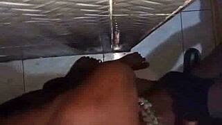 Little Ghetto Slut's Pussy Gets Fucked Hard in Rough Doggy Quickie by Black Amateur