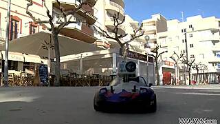 Big ass brunette toys with stranger before public pussy pounding. She craves every inch outdoors.