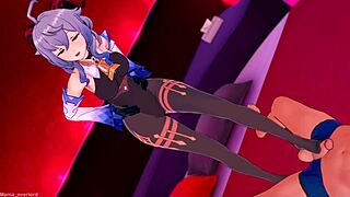 ganyu trains foot skills