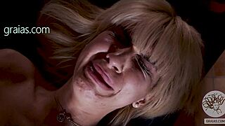 thin whip leaves brutal bruises on kinky blonde teen's skin