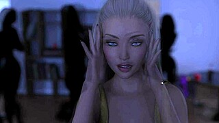 whore fingers shaved pussy at horny party