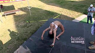 coeds licking tits in spring break whip cream contest